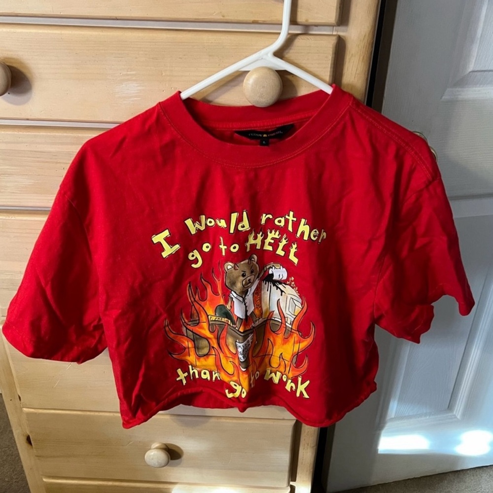 Teddy Fresh Red T-Shirt with Bear Graphic